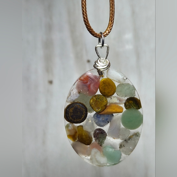 Handmade Multi Gemstone Pendant Necklace - Picture 1 of 6